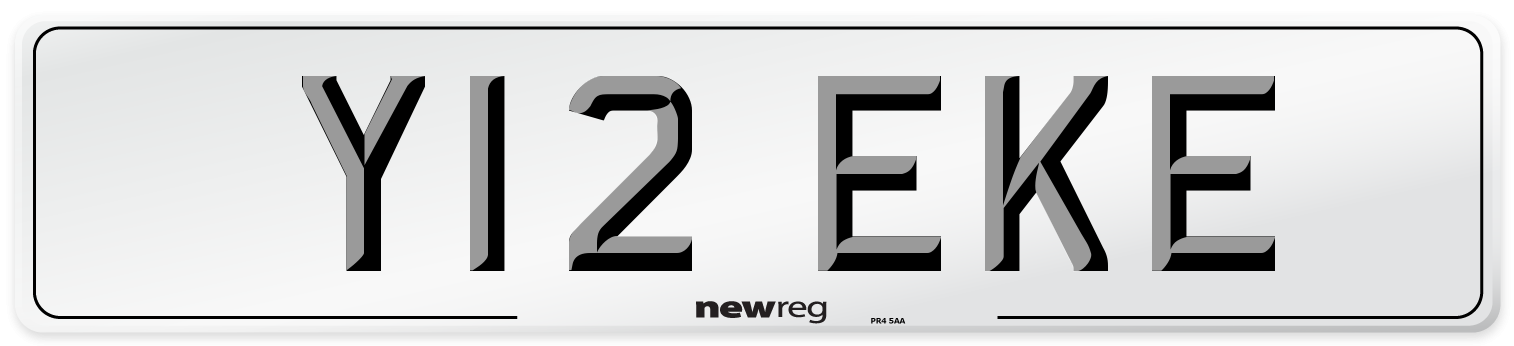 Y12 EKE Number Plate from New Reg
